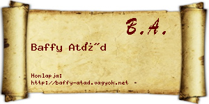 Baffy Atád névjegykártya